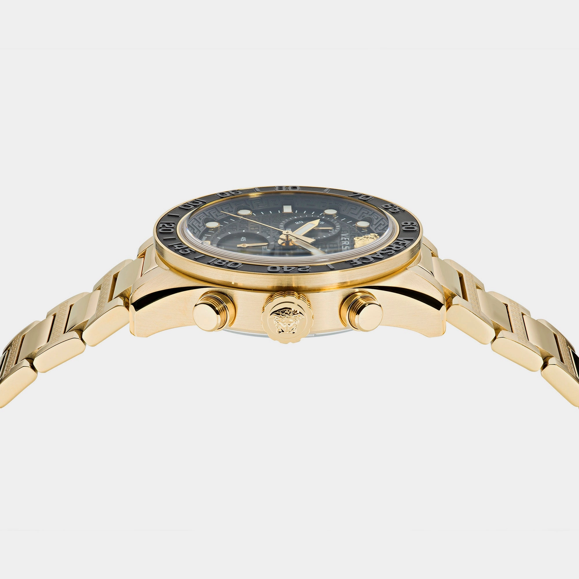 Men's Black Chronograph Stainless Steel Watch VE6K00523