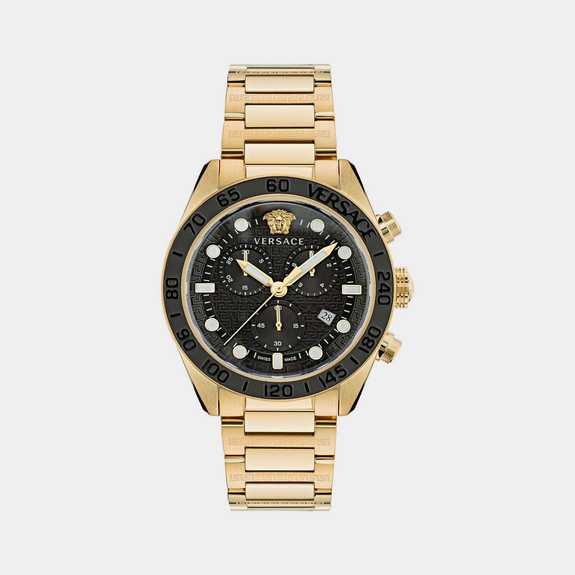 Men's Black Chronograph Stainless Steel Watch VE6K00523