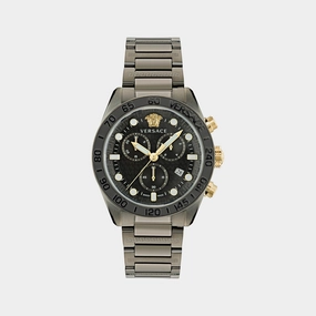Men's Black Chronograph Stainless Steel Watch VE6K00623