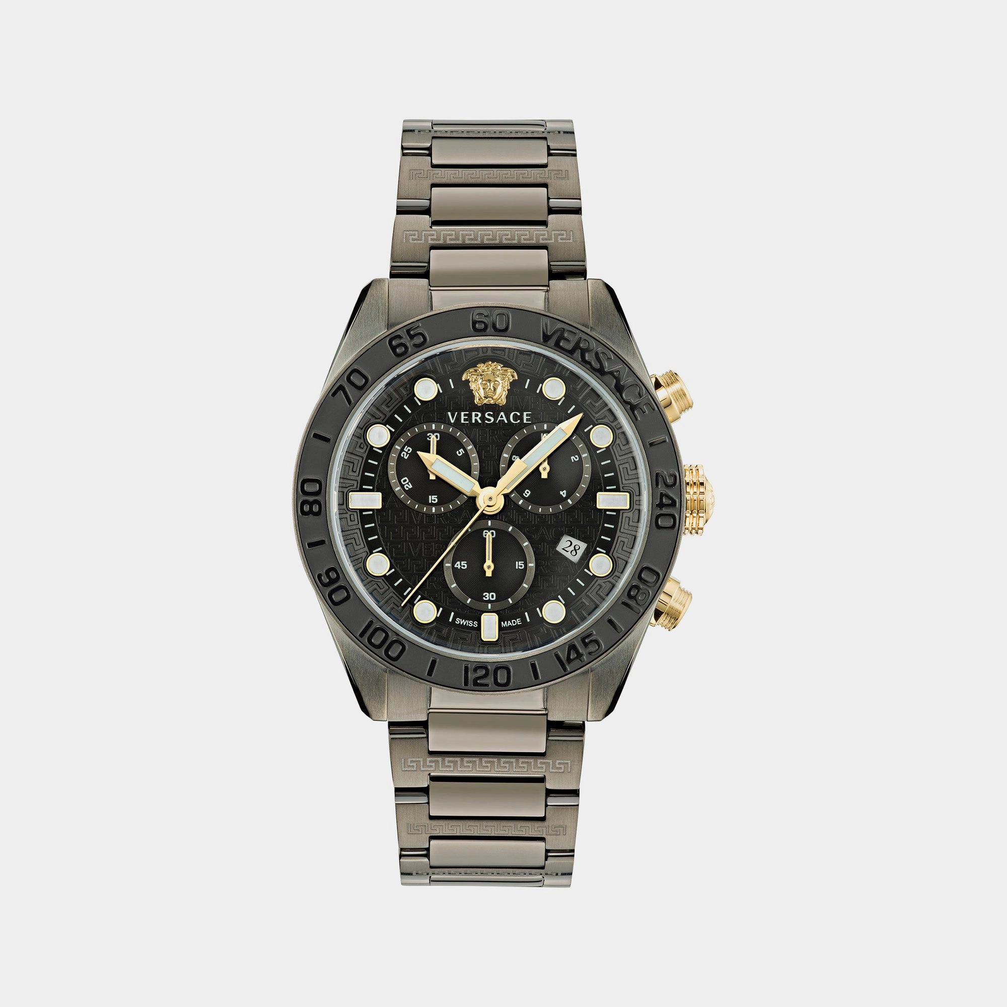 Men's Black Chronograph Stainless Steel Watch VE6K00623