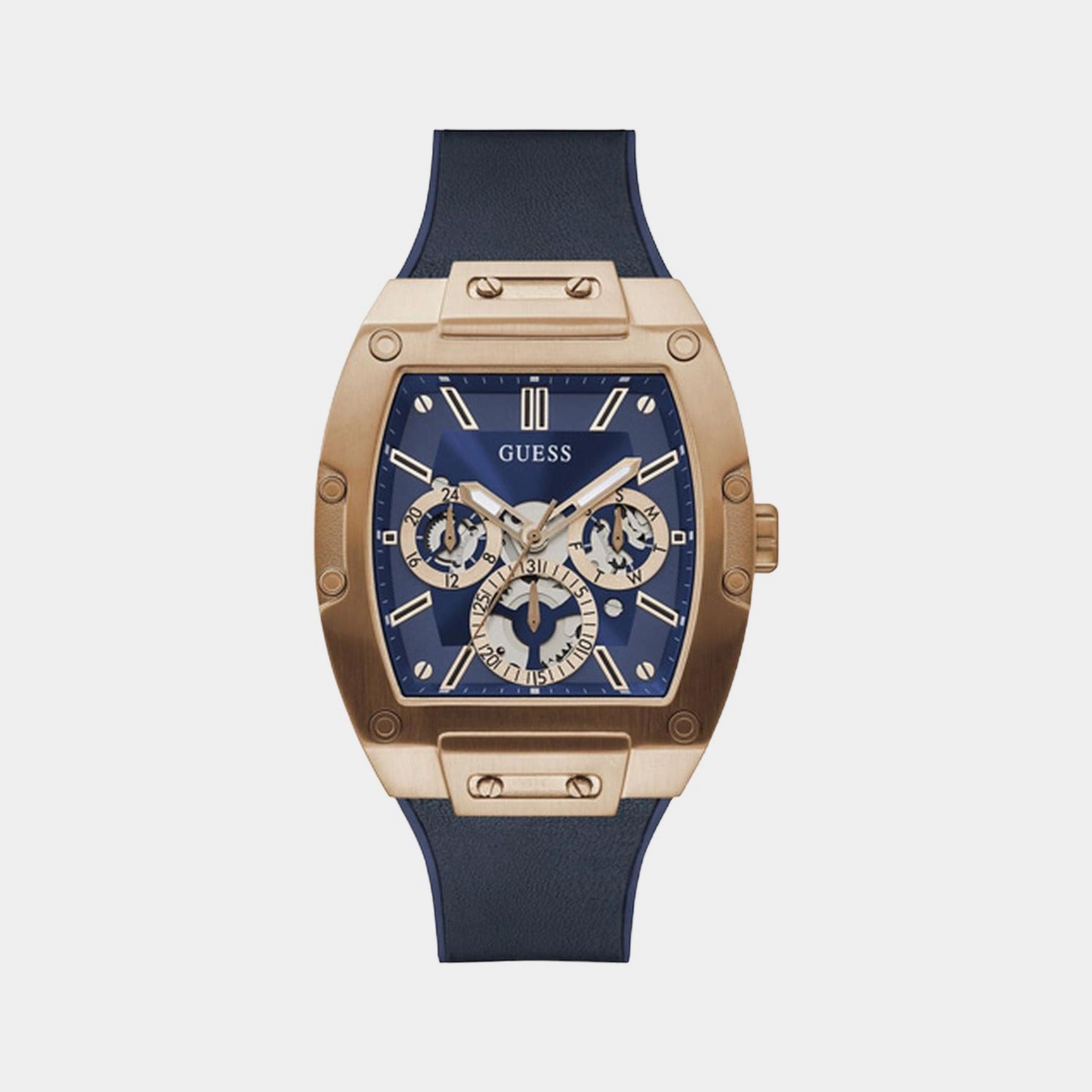 Men's Blue Dial Multi-Function Silicone Watch GW0202G4