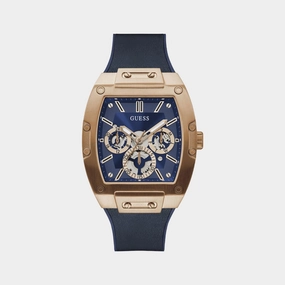Men's Blue Dial Multi-Function Silicone Watch GW0202G4