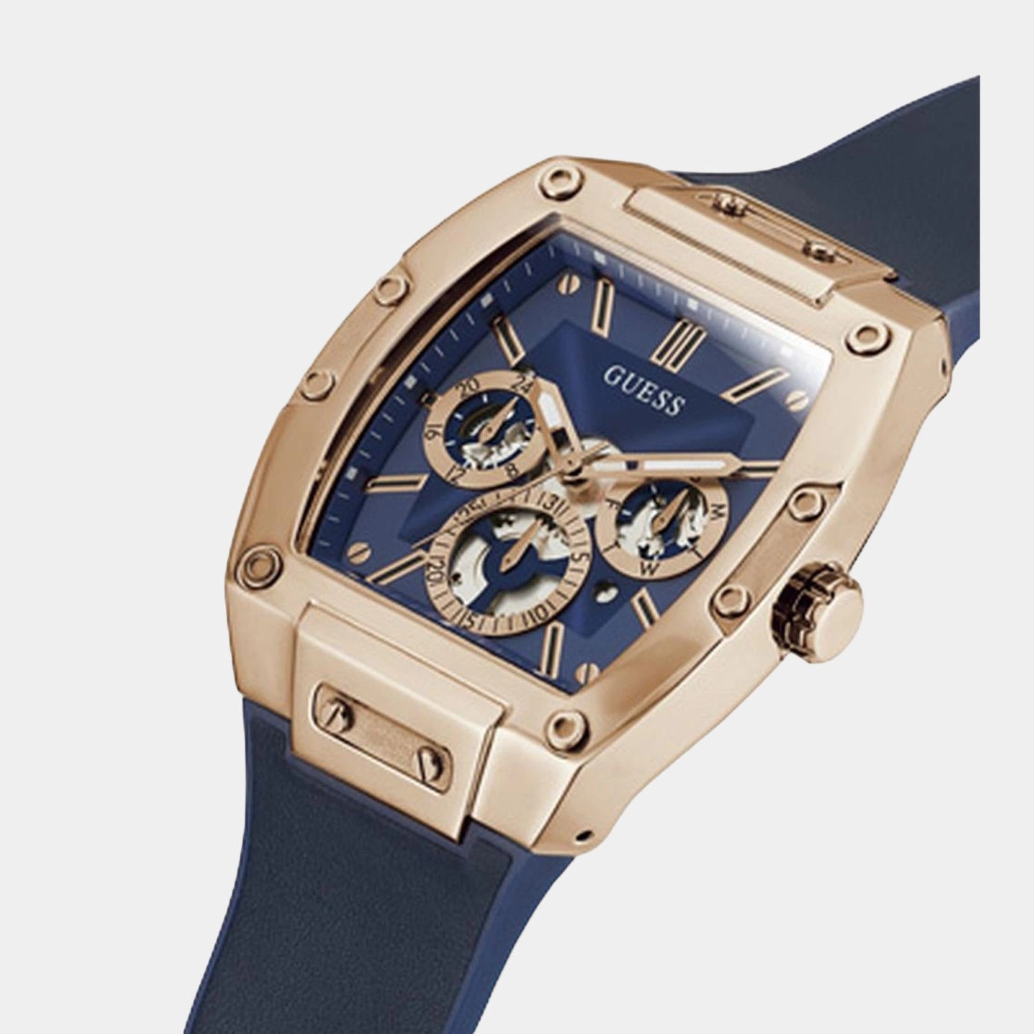 Men's Blue Dial Multi-Function Silicone Watch GW0202G4