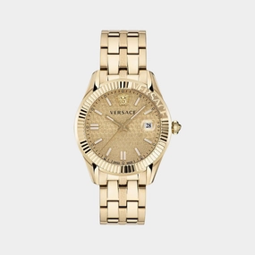 Men's Gold Analog Stainless Steel Watch VE3K00522