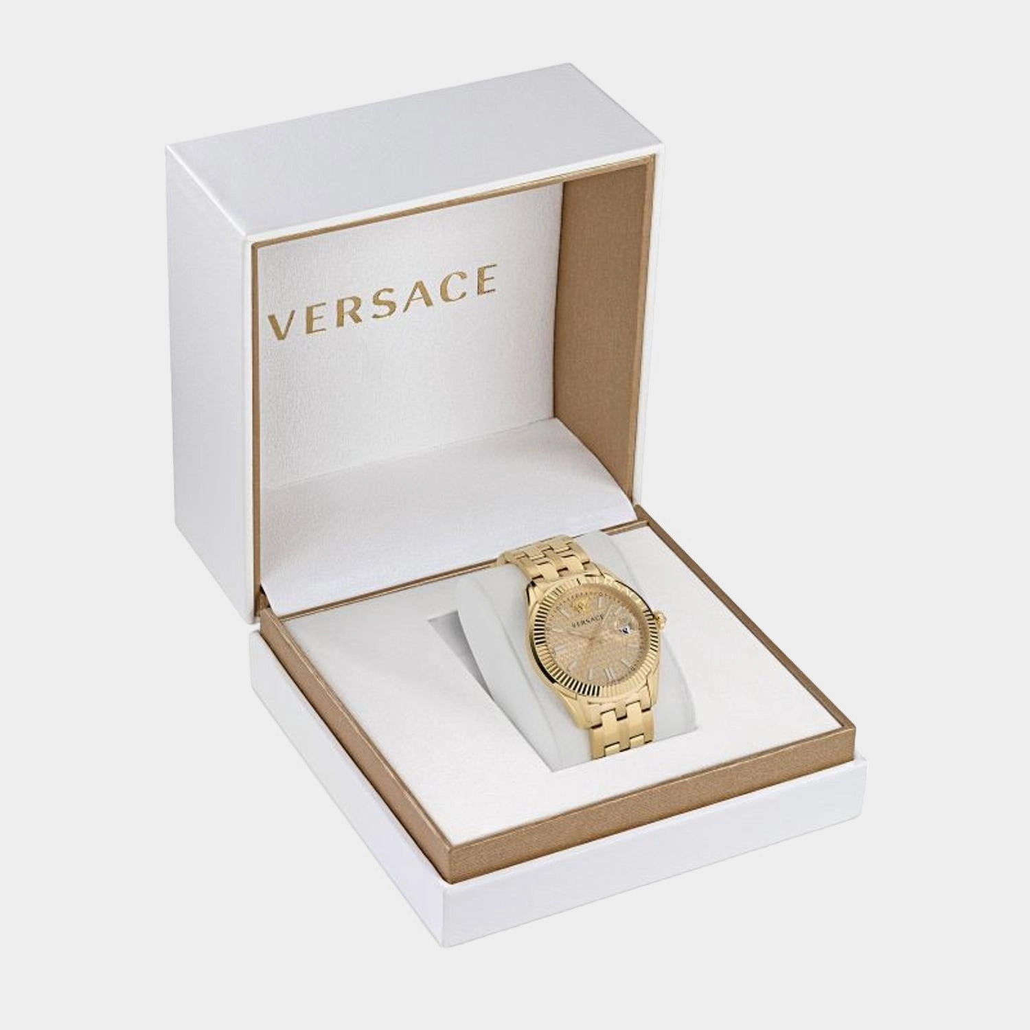 Men's Gold Analog Stainless Steel Watch VE3K00522
