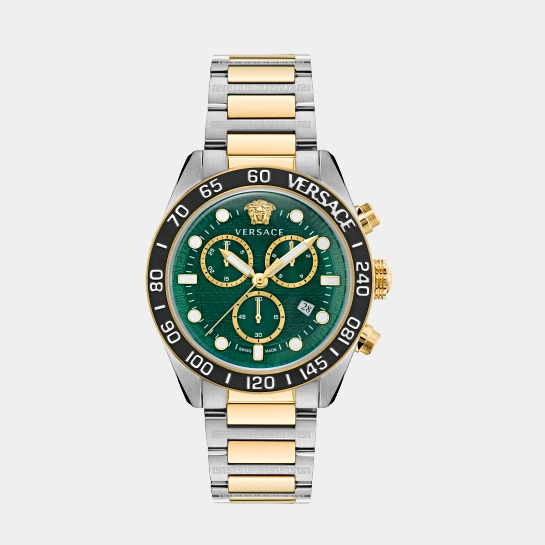 Men's Green Chronograph Stainless Steel Watch VE6K00423