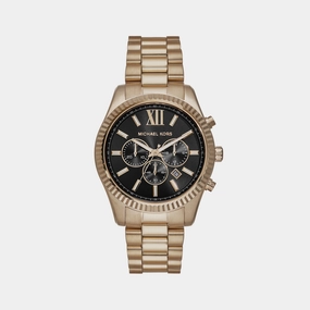 Men's Lexington Beige Gold Chronograph Stainless Steel Watch MK9155