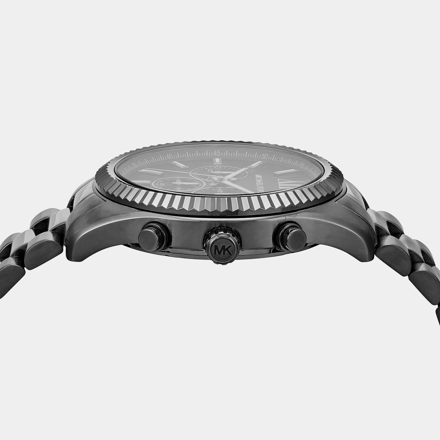 Men's Lexington Black Chronograph Stainless Steel Watch MK9154