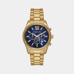 Men's Lexington Blue Chronograph Stainless Steel Watch MK9153