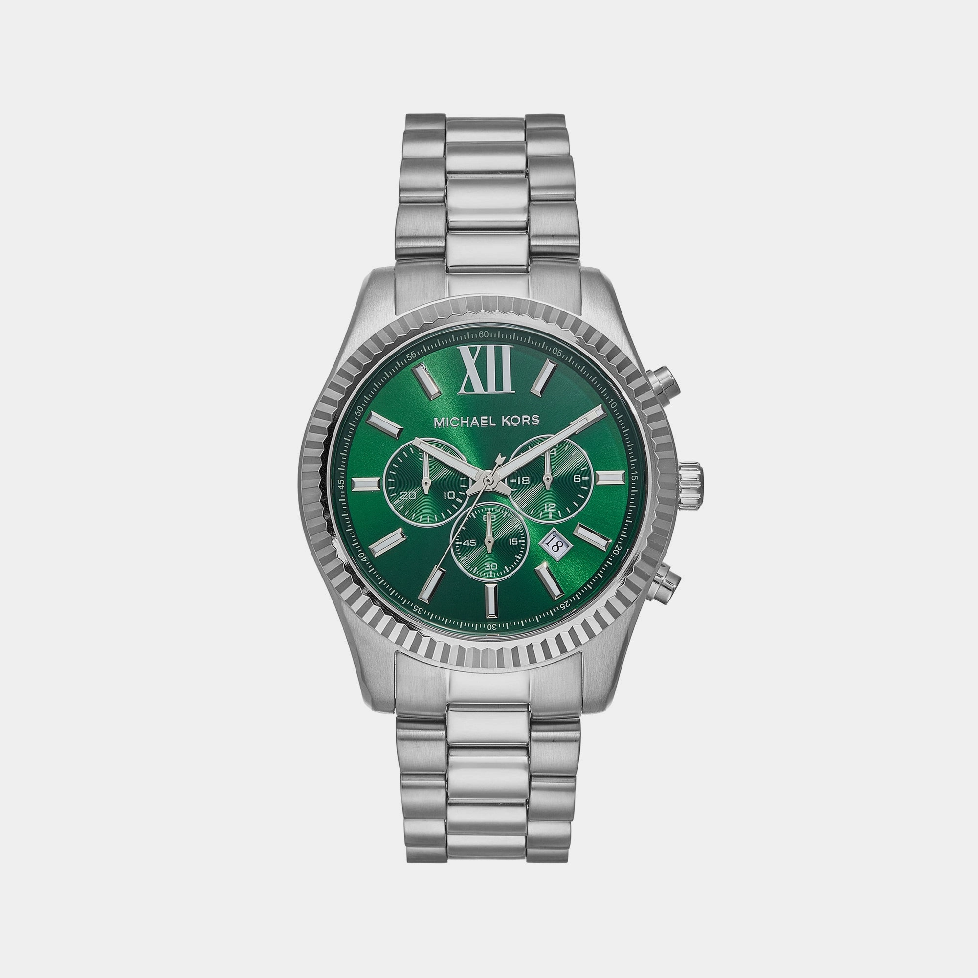 Men's Lexington Green Chronograph Stainless Steel Watch MK9152