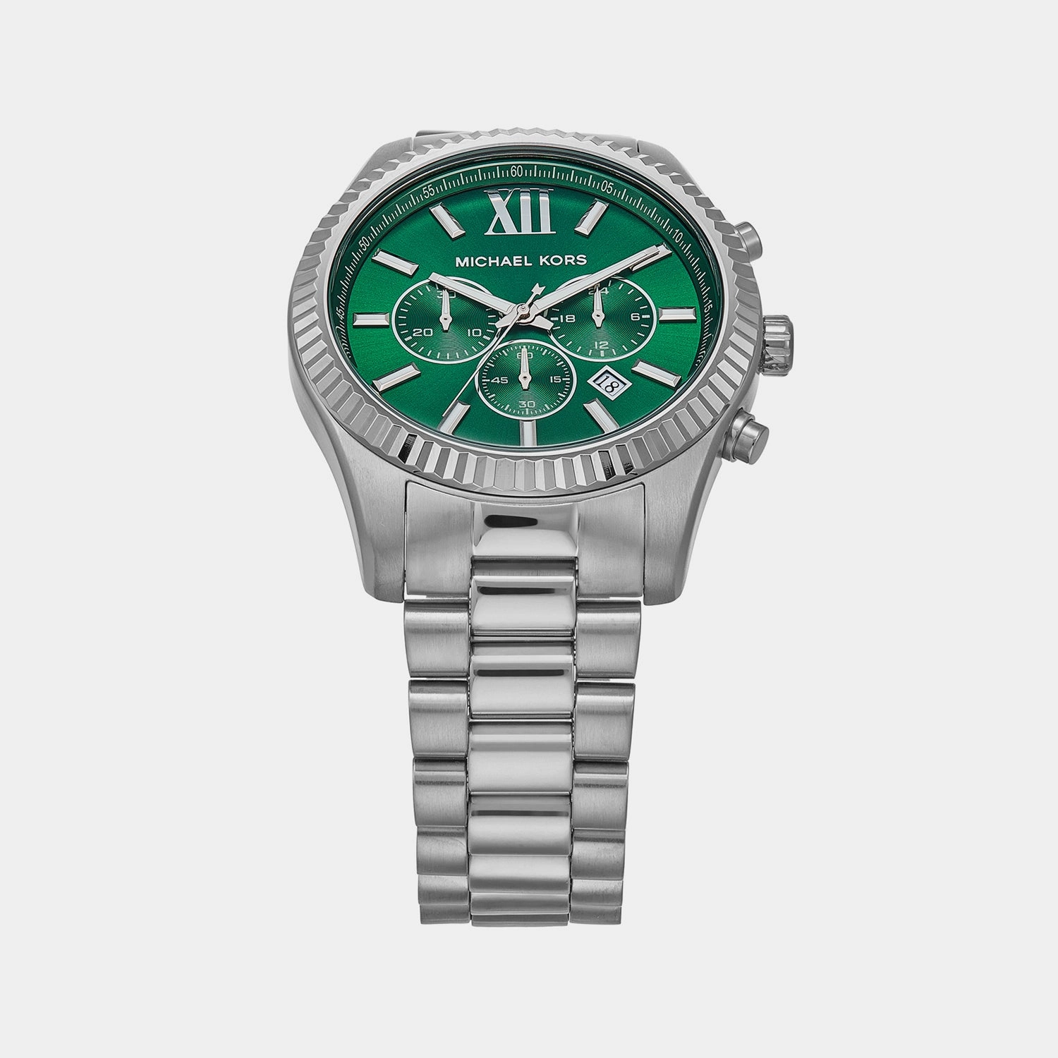 Men's Lexington Green Chronograph Stainless Steel Watch MK9152