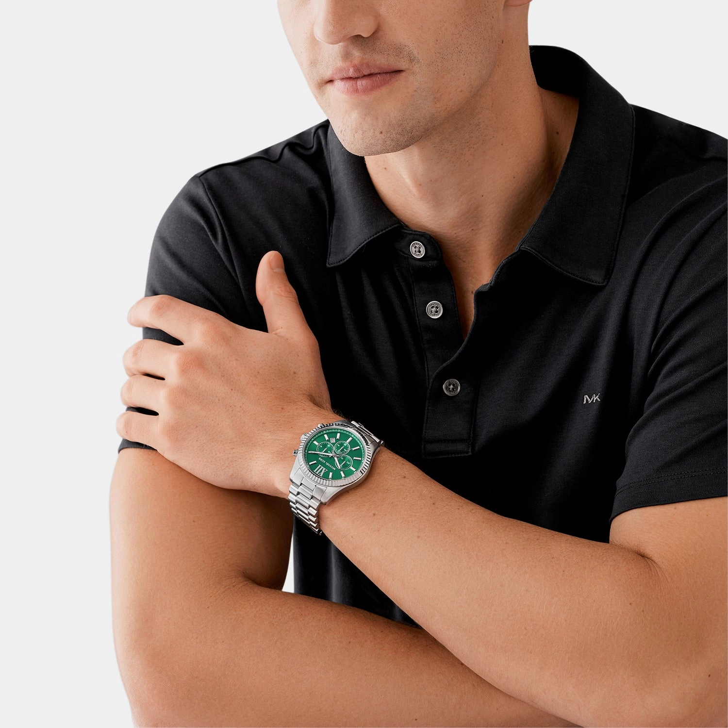 Men's Lexington Green Chronograph Stainless Steel Watch MK9152