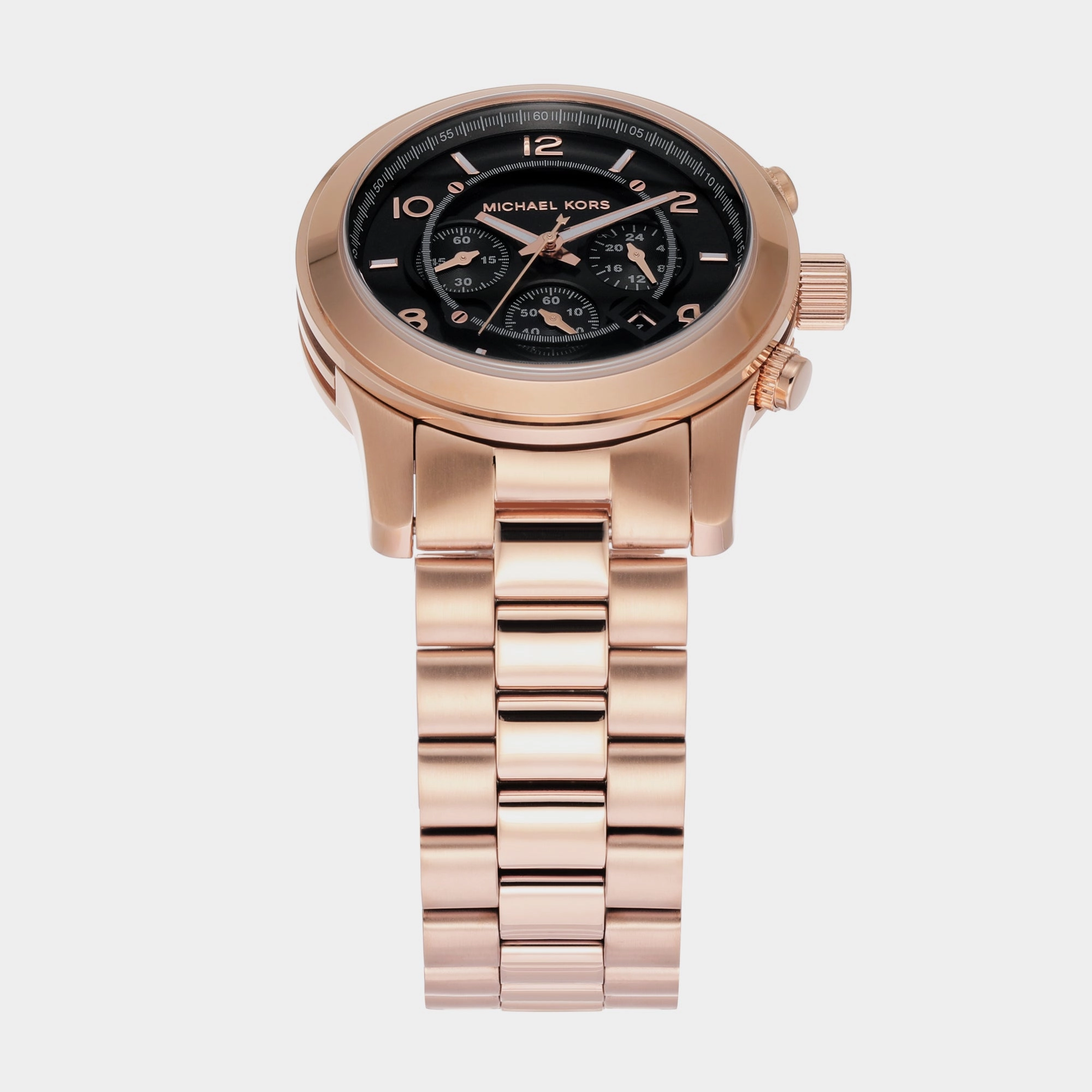 Men's Runway Chronograph Black Stainless Steel Watch MK9123