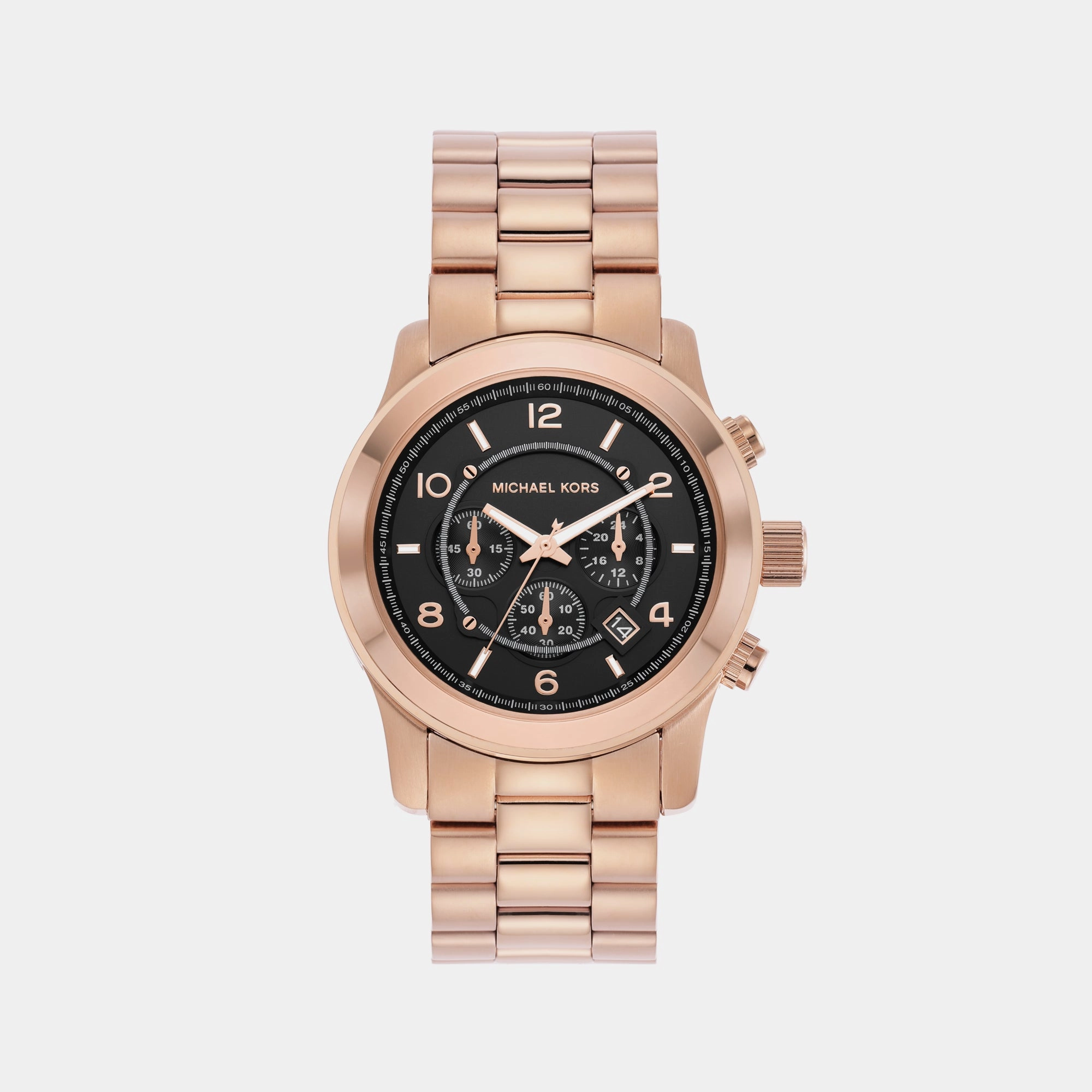 Men's Runway Chronograph Black Stainless Steel Watch MK9123