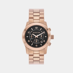 Men's Runway Chronograph Black Stainless Steel Watch MK9123