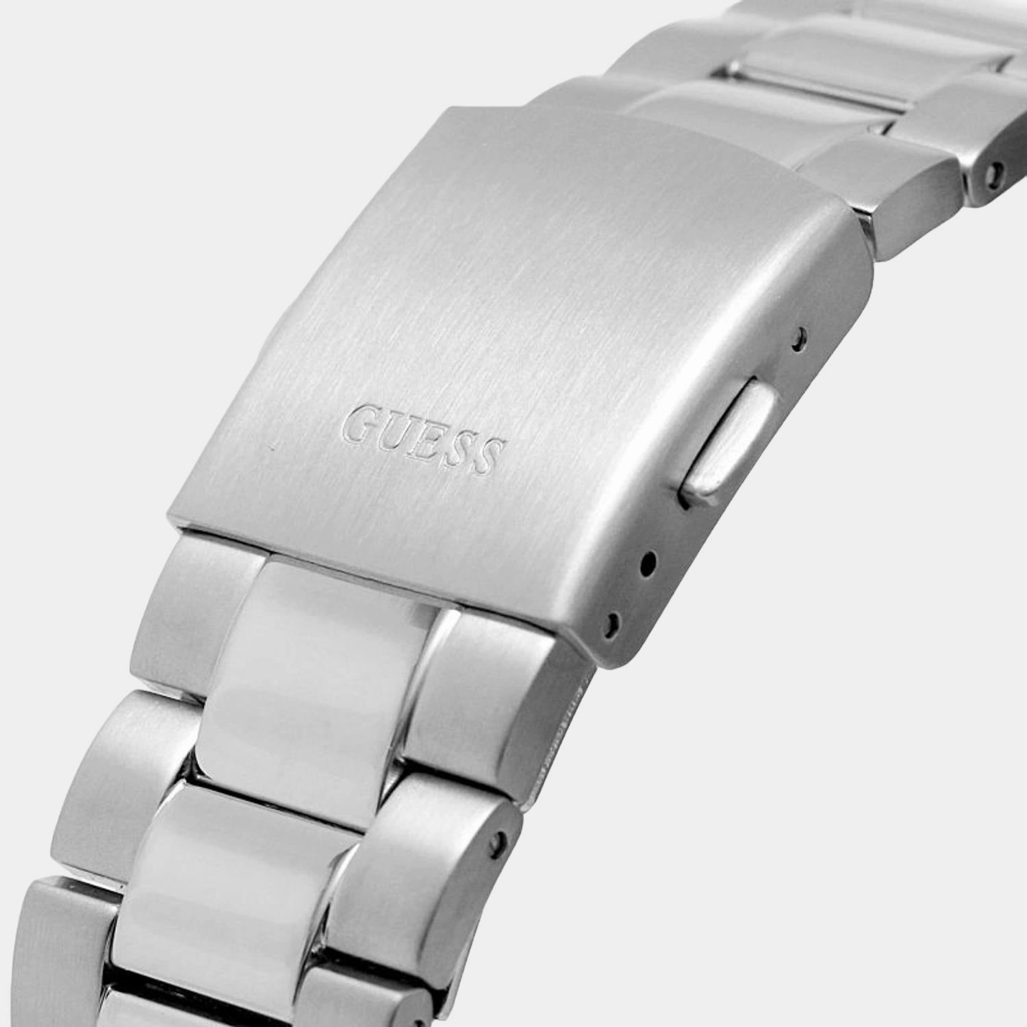 Men's Silver Analog Stainless Steel Day-Date Watch GW0265G7