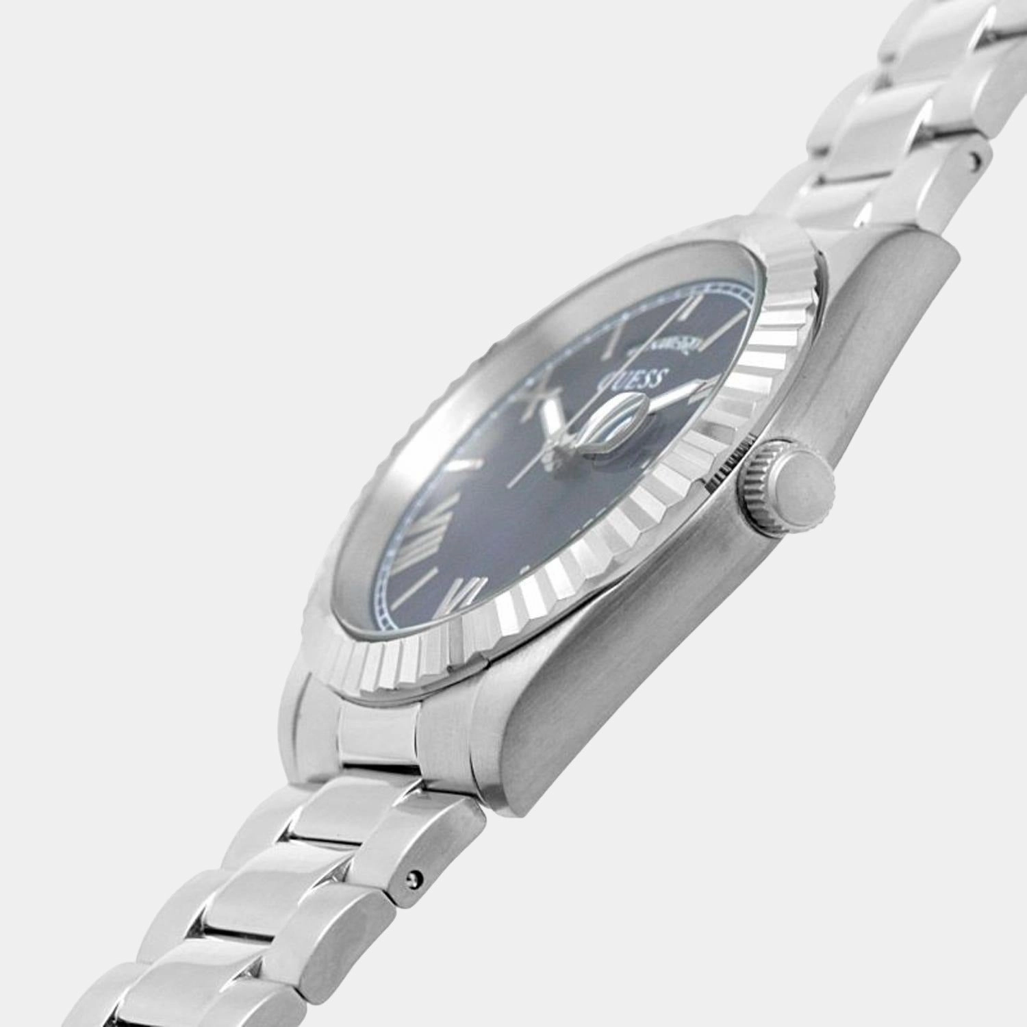 Men's Silver Analog Stainless Steel Day-Date Watch GW0265G7