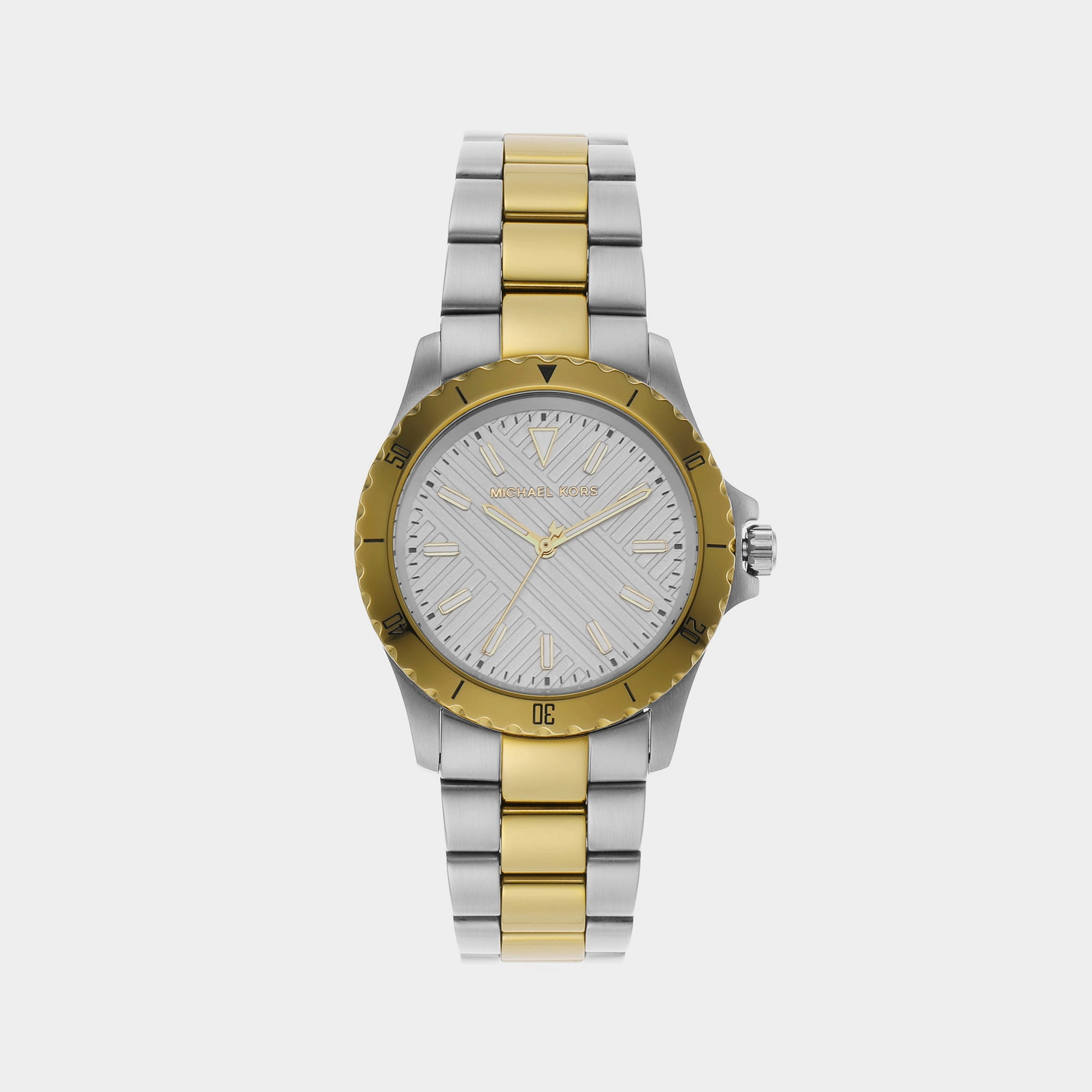 Men's Silver Analog Stainless Steel Watch MK9141