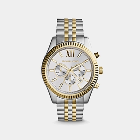 Men's Silver Stainless Steel Chronograph Watch MK8344