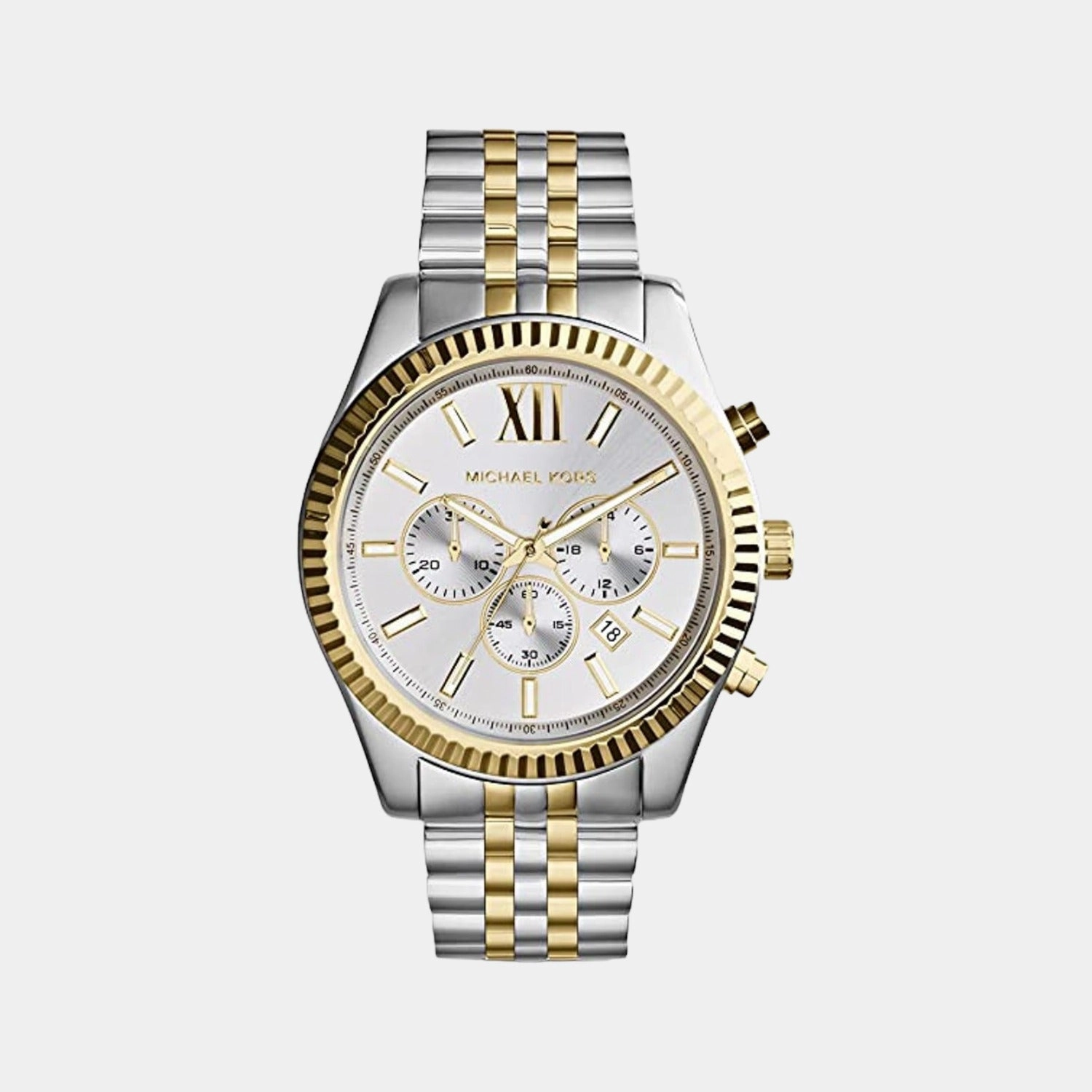 Men's Silver Stainless Steel Chronograph Watch MK8344