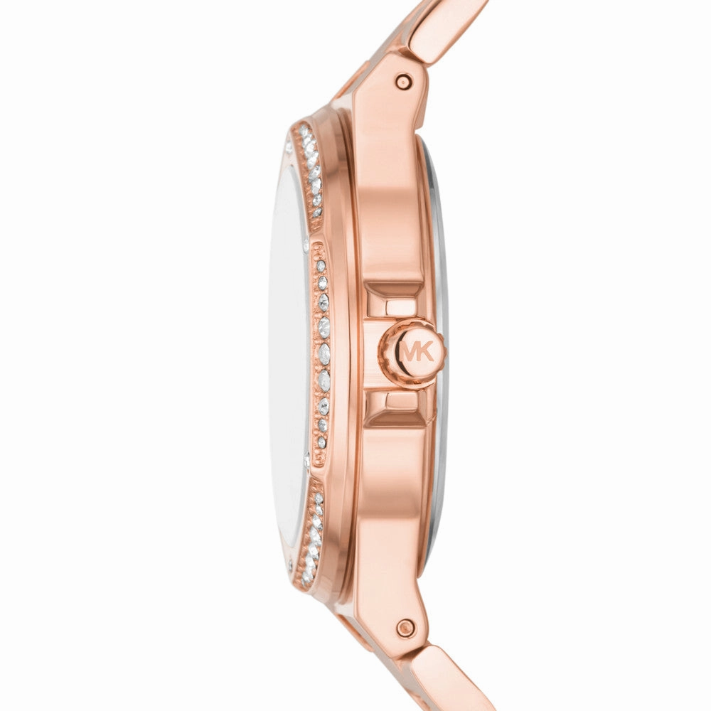 Michael Kors Lennox Three-Hand Rose Gold-Tone Stainless Steel Watch MK7230
