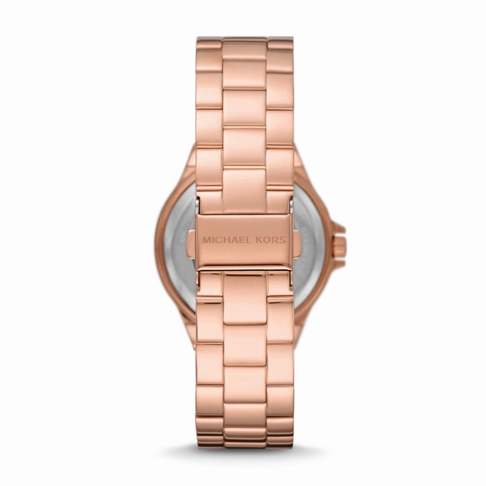 Michael Kors Lennox Three-Hand Rose Gold-Tone Stainless Steel Watch MK7230