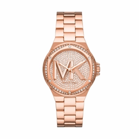 Michael Kors Lennox Three-Hand Rose Gold-Tone Stainless Steel Watch MK7230