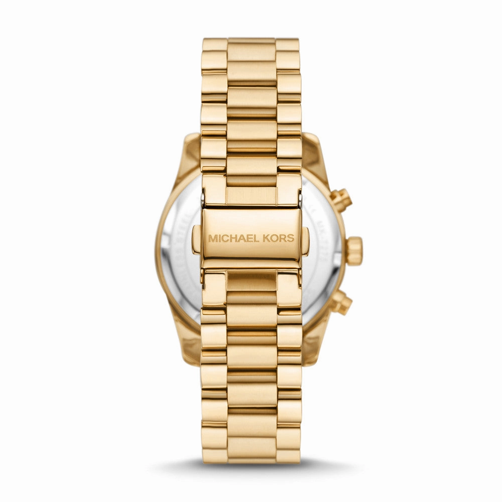 Michael Kors Lexington Lux Chronograph Gold-Tone Stainless Steel Watch MK7276