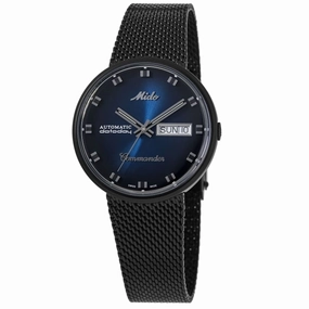 Mido Commander Shade Blue Dial Black Steel Men's Watch M8429.3.25.11