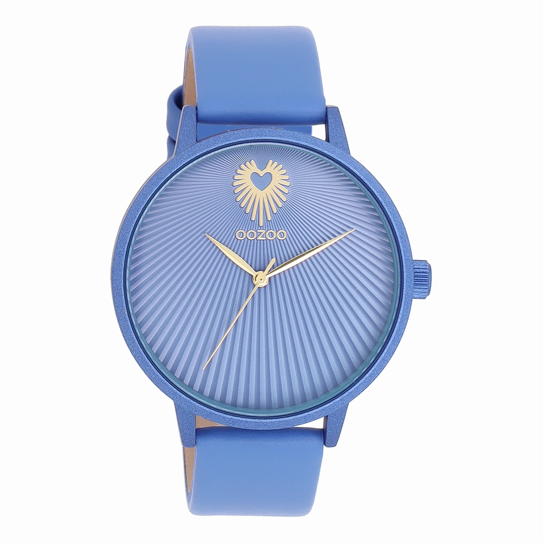 Mineral blue OOZOO watch with leather strap - C11246