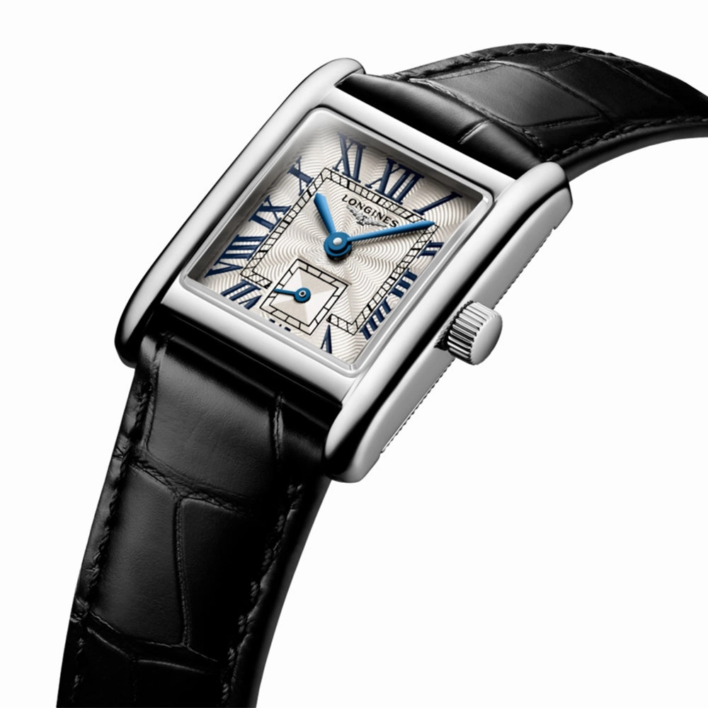 Mini Dolcevita 29mm - Silver "Fliniqu" Dial on Leather Strap