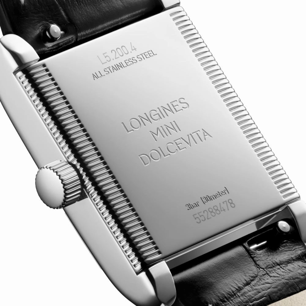 Mini Dolcevita 29mm - Silver "Fliniqu" Dial on Leather Strap