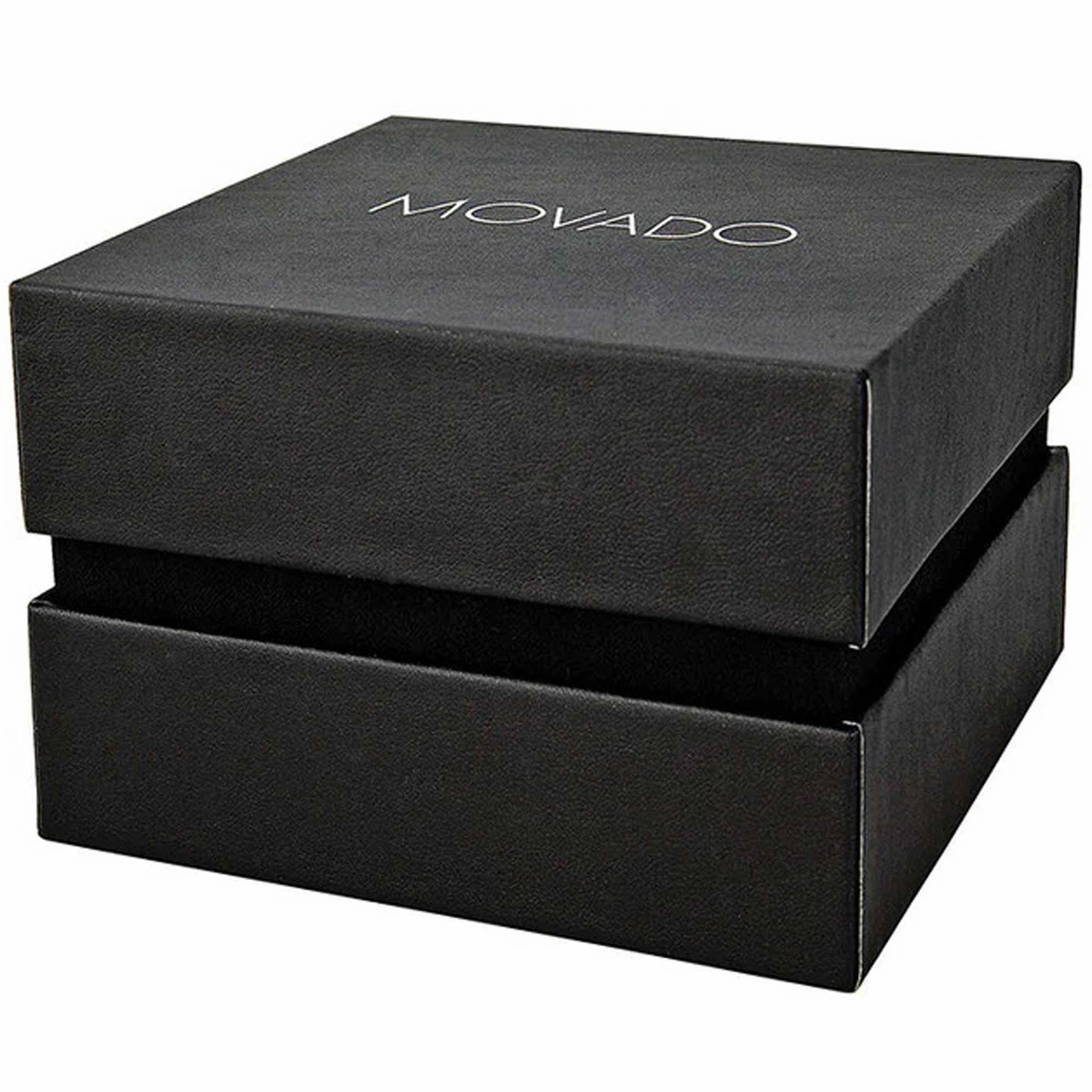 Movado Men's Quartz Watch - Esperanza Black Dial Silver Tone Bracelet | 0606042