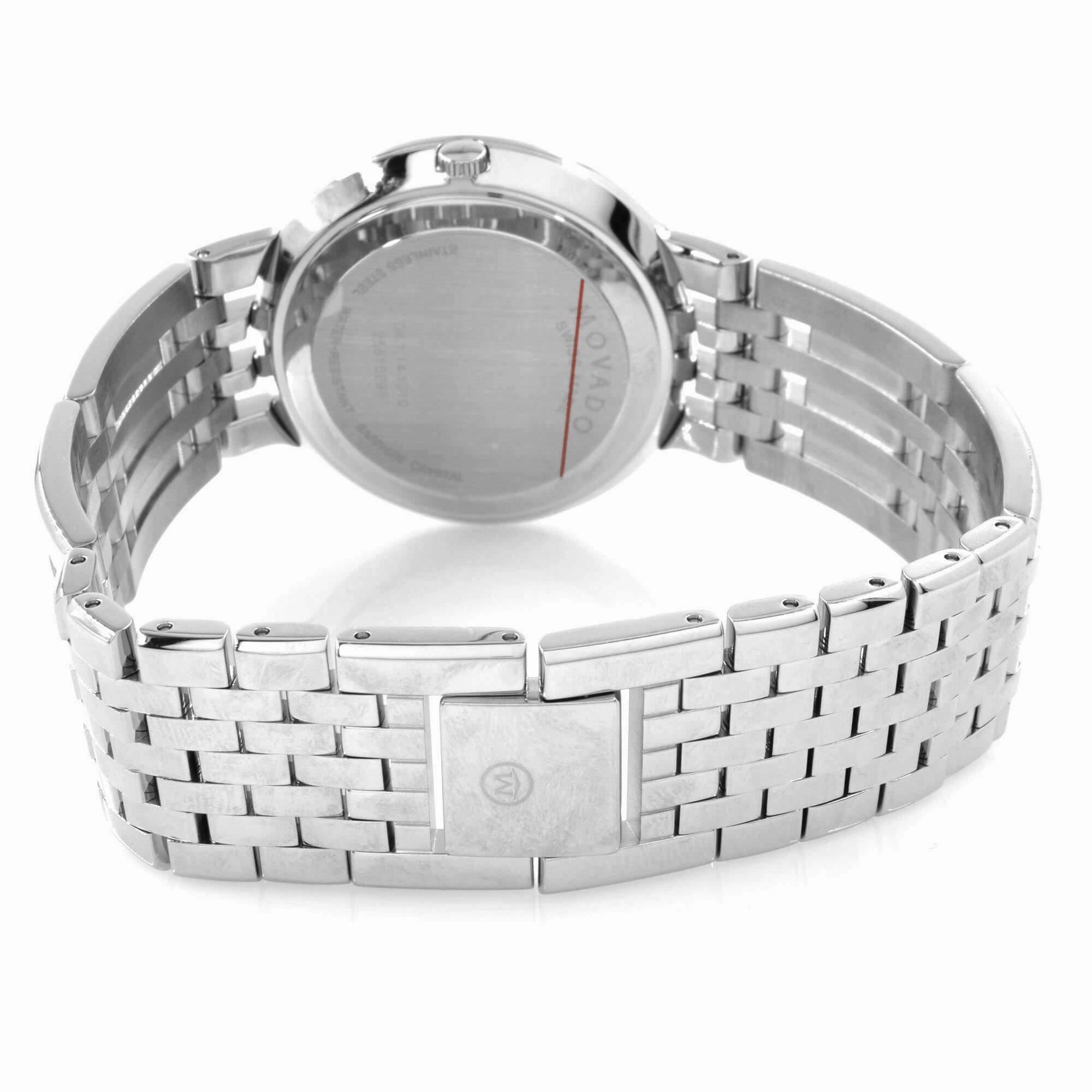 Movado Men's Quartz Watch - Esperanza Black Dial Silver Tone Bracelet | 0606042