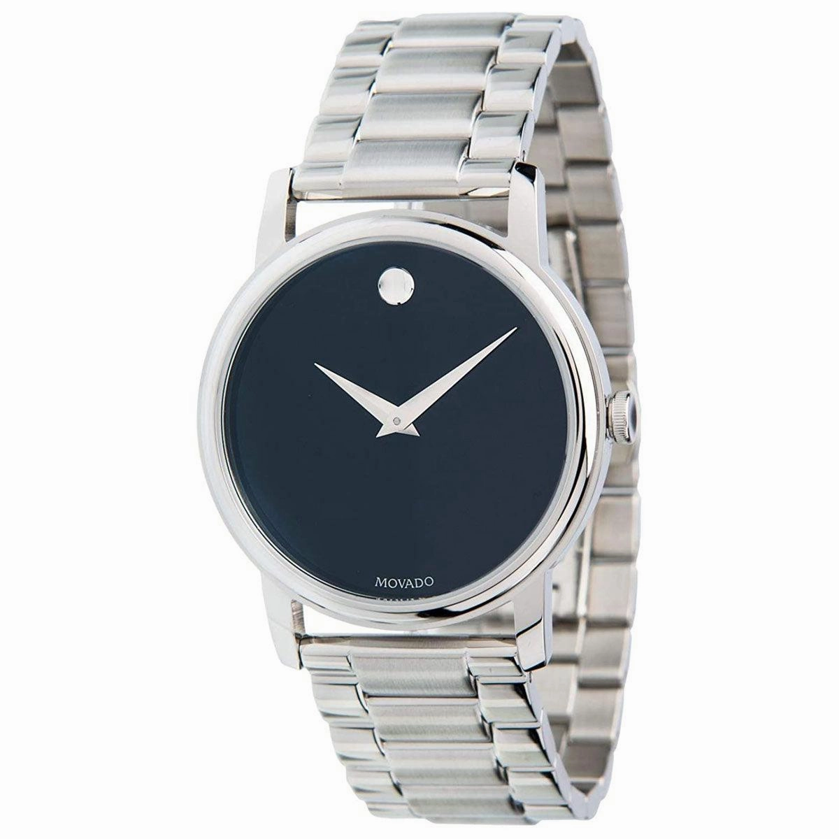 Movado Men's Quartz Watch - Museum Black Dial Stainless Steel Bracelet | 2100014