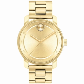 Movado Men's Watch - Access Gold Dial Plated Stainless Steel Bracelet | 3600912