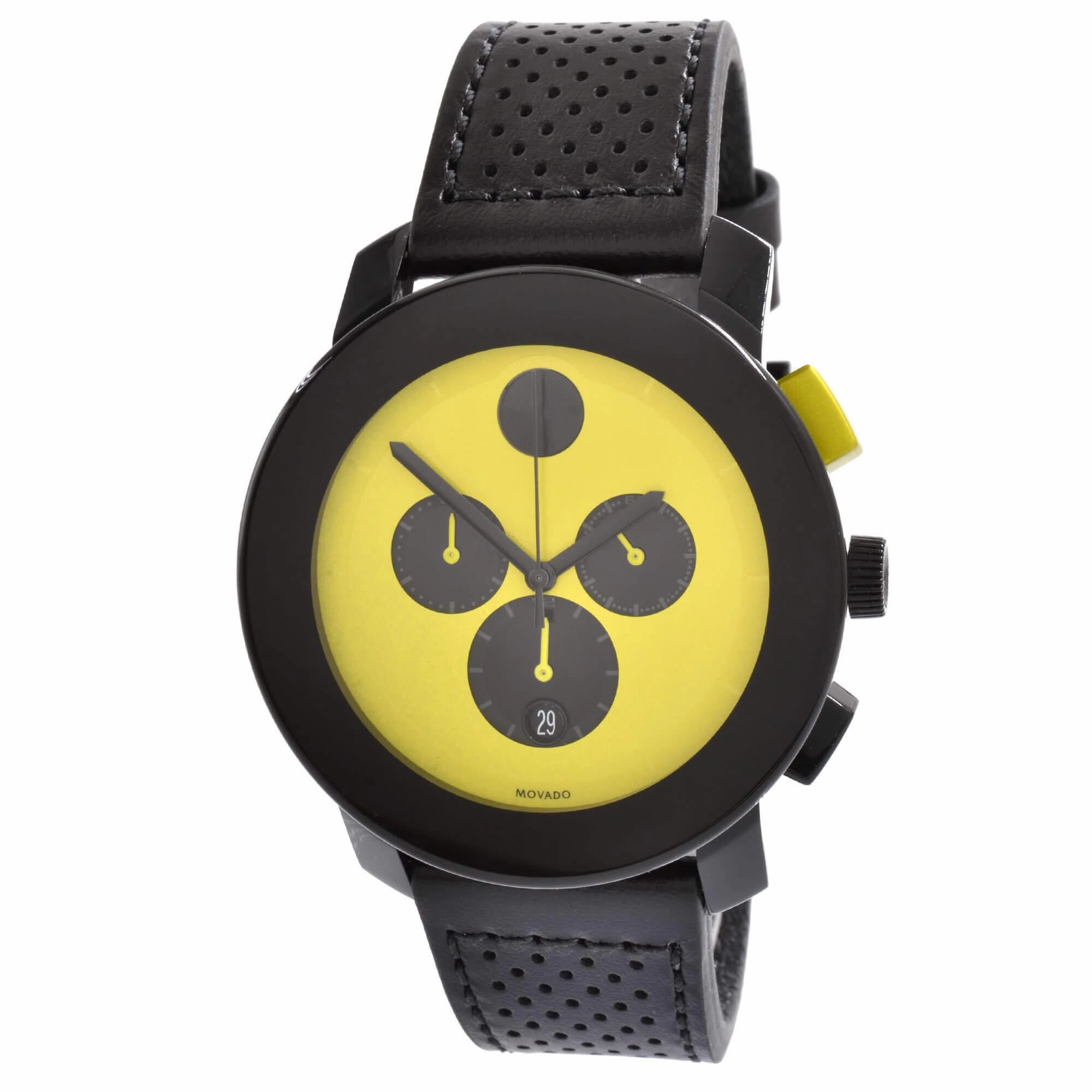 Movado Men's Watch - Bold Evolution Chronograph Yellow and Black Dial Strap | 3600766