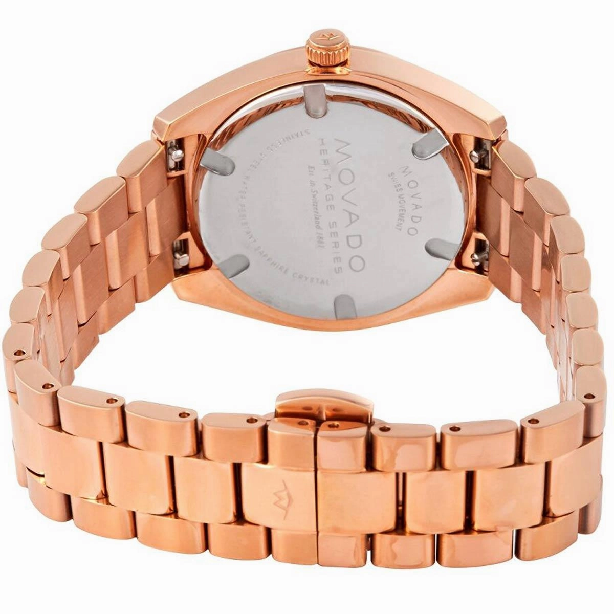 Movado Women's Quartz Watch - Heritage Datron Rose Gold Tone Bracelet | 3650039