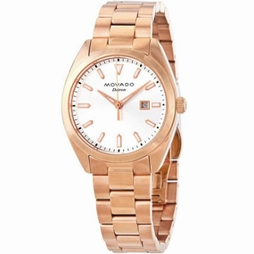 Movado Women's Quartz Watch - Heritage Datron Rose Gold Tone Bracelet | 3650039