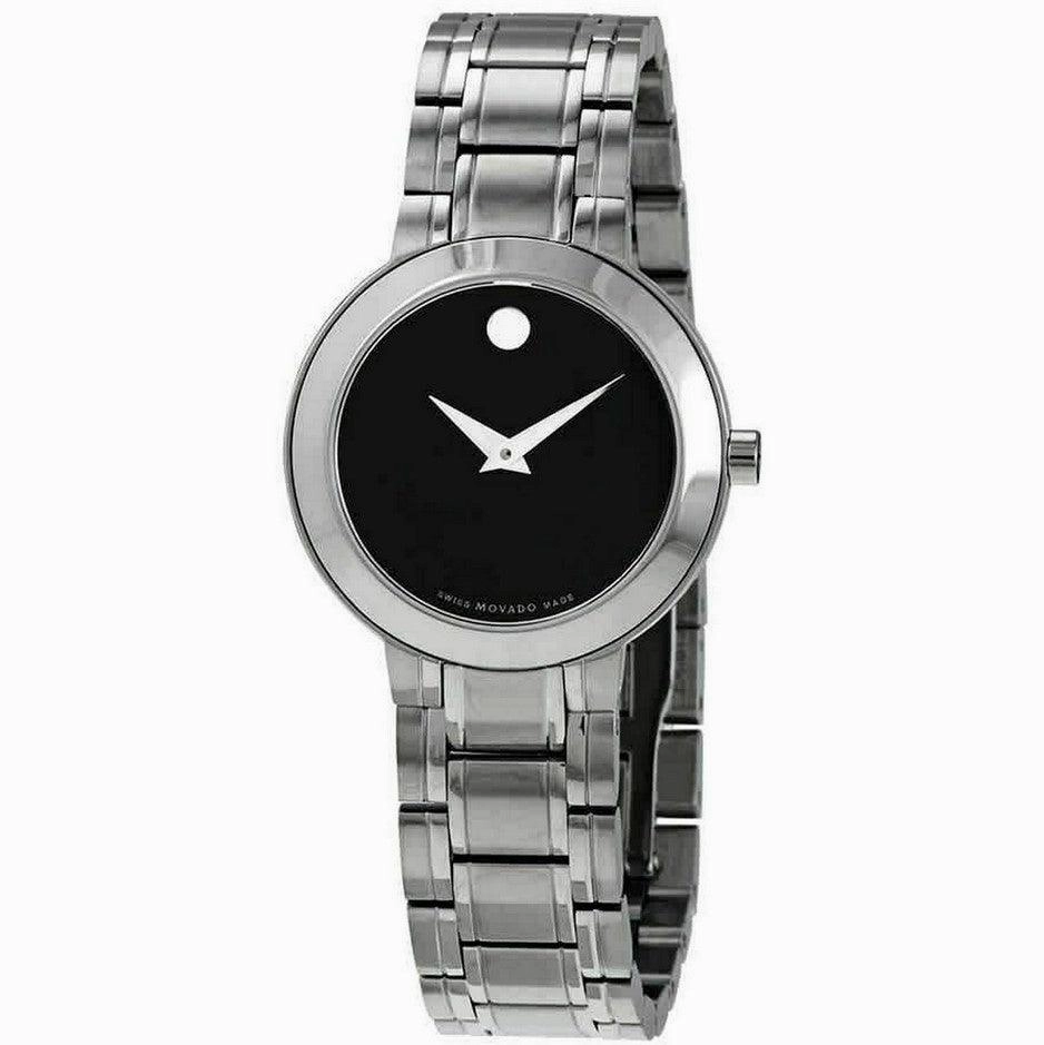 Movado Women's Quartz Watch - Stiri Black Dial Stainless Steel Bracelet | 0607280