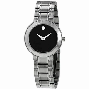 Movado Women's Quartz Watch - Stiri Black Dial Stainless Steel Bracelet | 0607280