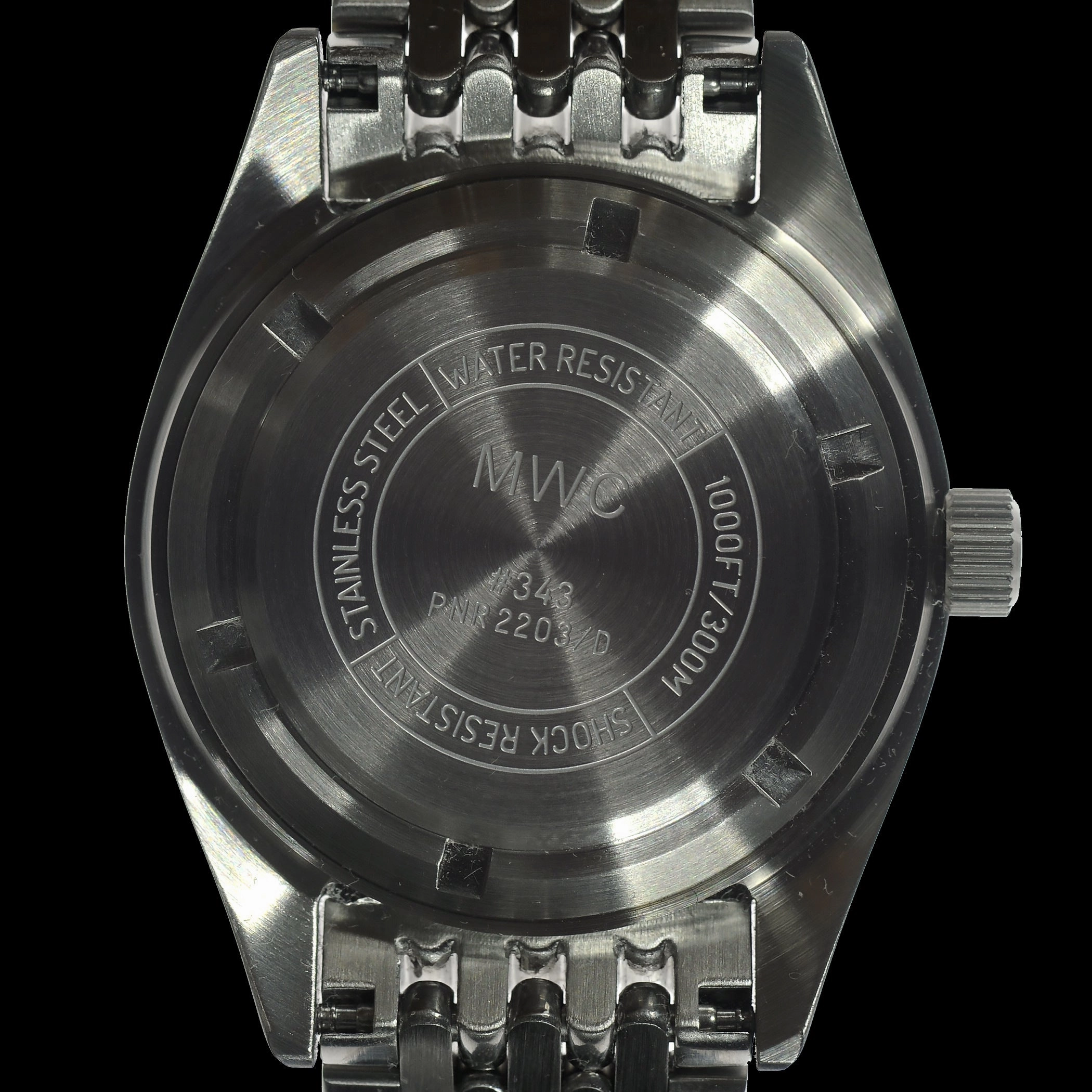 MWC Classic 1960s Pattern Divers Watch with Luminova Luminous Paint and a Hybrid Mechanical/Quartz Movement on Matching Bracelet