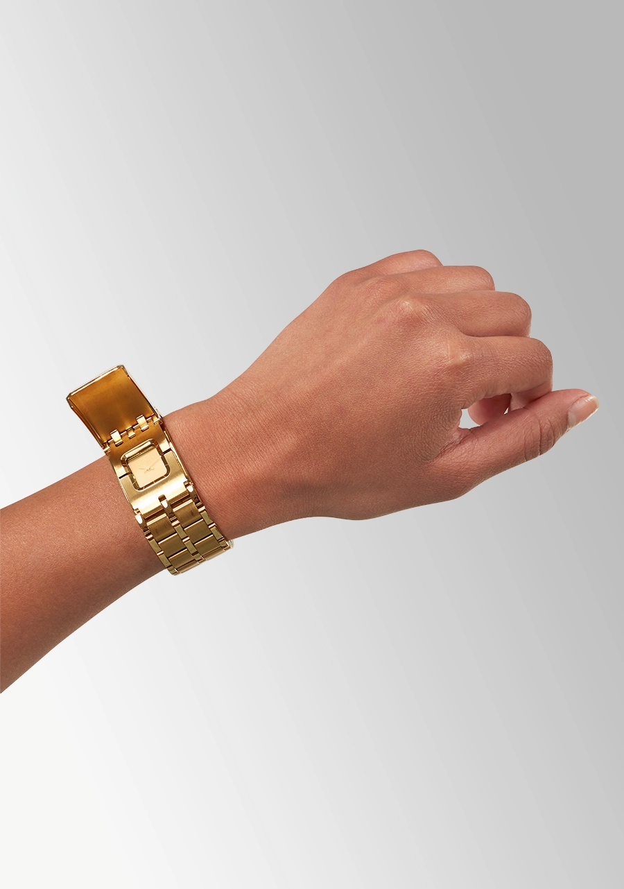 Nixon Confidante Stainless Steel Gold Dial Womens Watch A1362-502-00