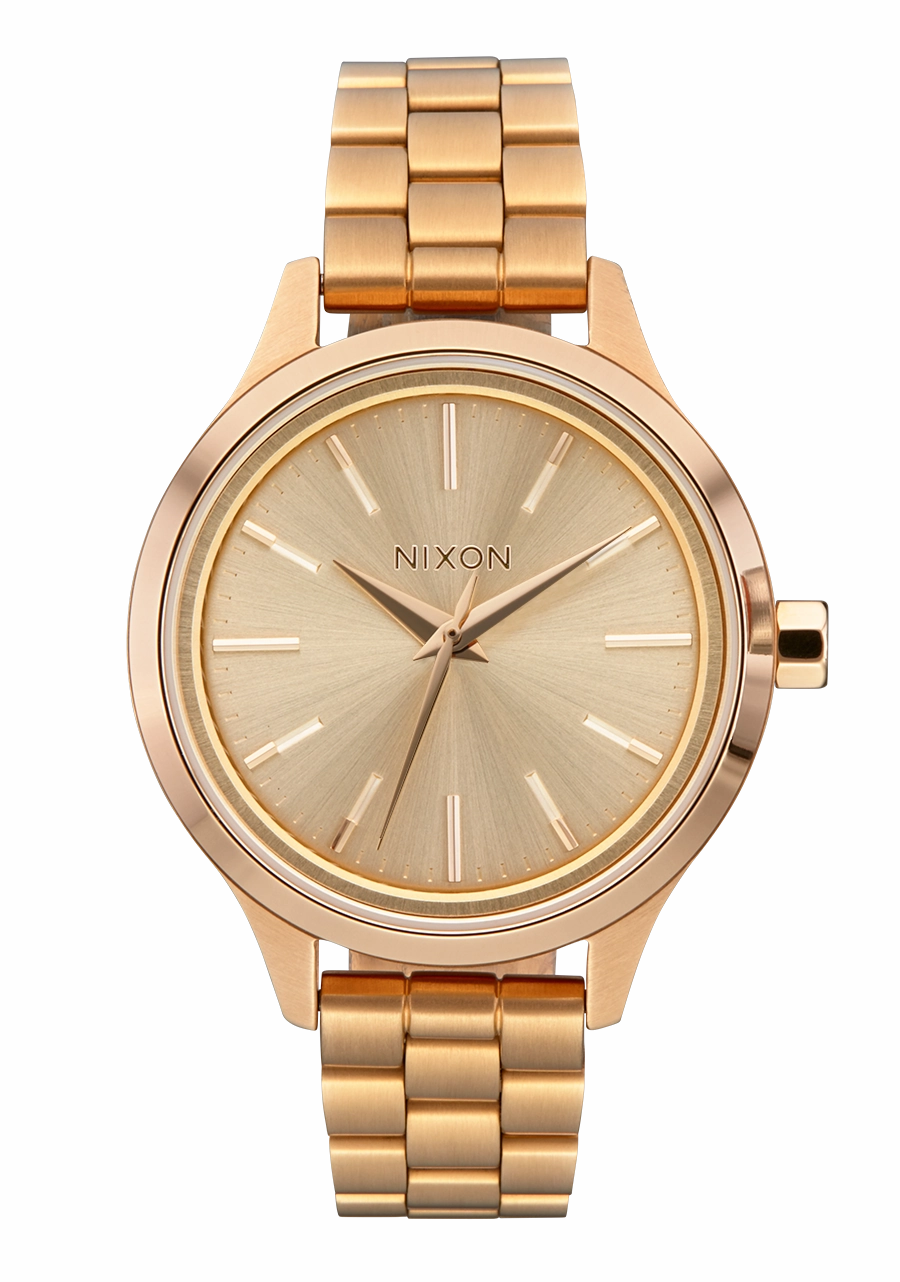 Nixon Optimist Stainless Steel Gold Dial Womens Watch A1342-5087-00