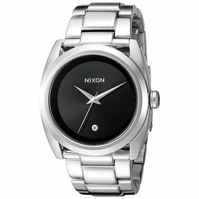 Nixon Women's Quartz Watch - Queenpin Black Dial Silver Tone Bracelet | A935000