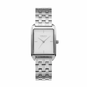 Obaku Kamille - Brace White Dial Stainless Steel Ladies Watch V293LXCISC