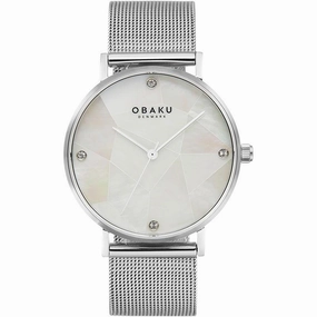 Obaku Mosaik Steel White 37mm Watch - V268LXCWMC