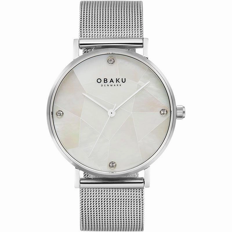 Obaku Mosaik Steel White 37mm Watch - V268LXCWMC