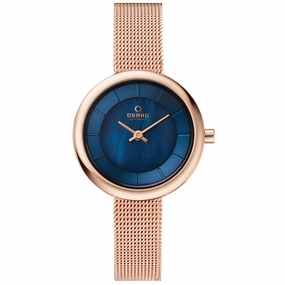 Obaku Women's Stille Blue Dial Watch