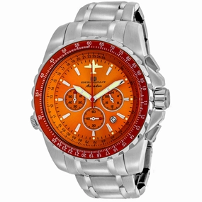 Oceanaut Men's Watch - Aviador Pilot Orange Dial Stainless Steel Bracelet | OC0115